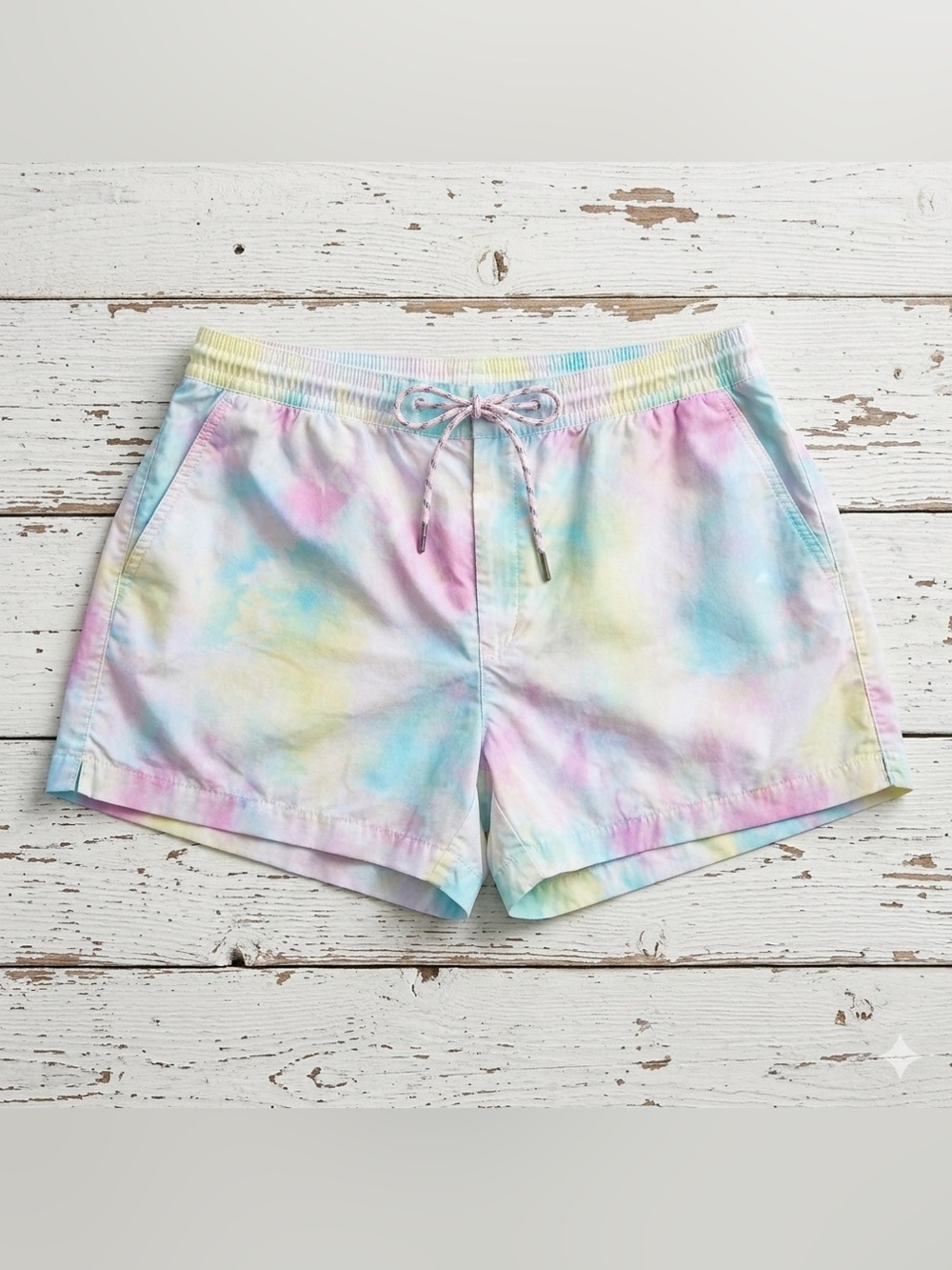 American Eagle Outfitters Women's Pink & Blue Tie Dye Swim Board Shorts Size L